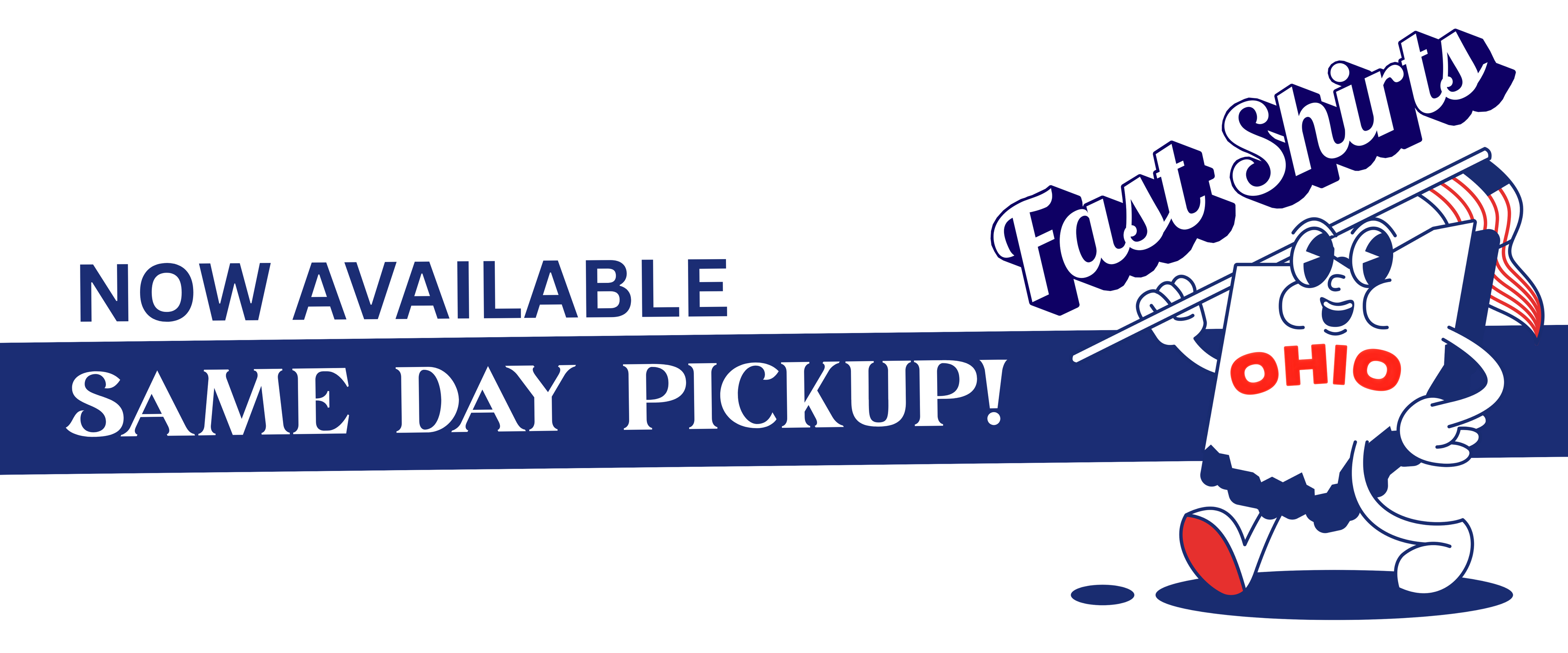 Offering same day pickup service for custom printed shirts in columbus ohio